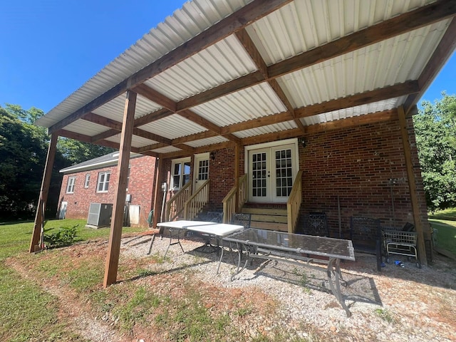 2437 Knox Station Rd, Chester, SC 29706 - view of patio featuring french doors and entry steps