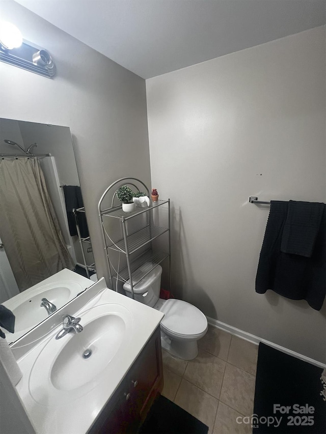 1114 Cason St Unit 6, Belmont, NC 28012 - full bath with tile patterned floors, a shower with curtain, and vanity