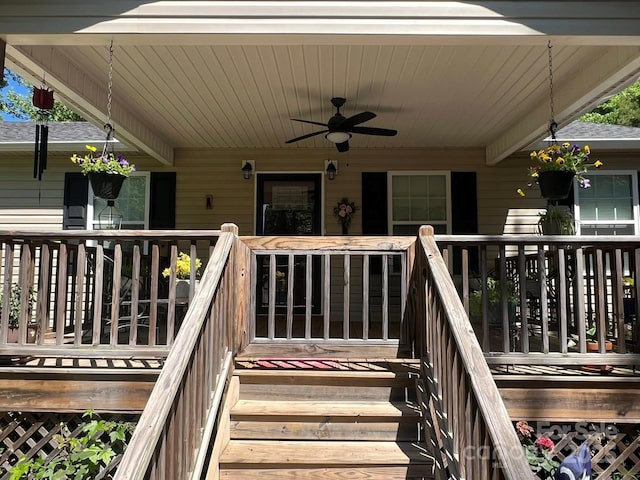 5550 Hillsdale St, Fort Lawn, SC 29714 - deck with a ceiling fan
