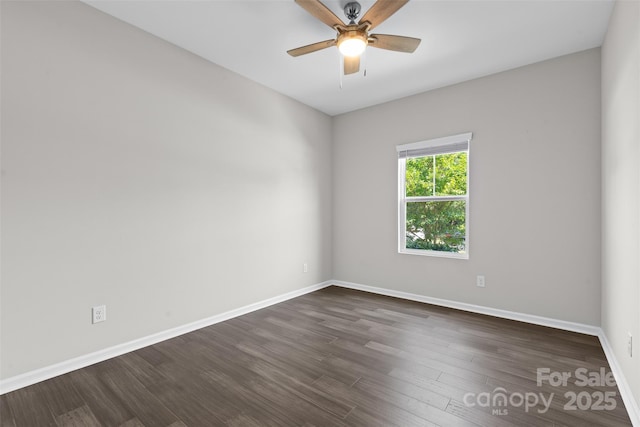 18568 Mainsail Ct, Lancaster, SC 29720 - spare room featuring dark wood-style floors and a ceiling fan