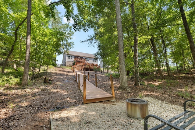 18568 Mainsail Ct, Lancaster, SC 29720 - view of yard featuring a deck