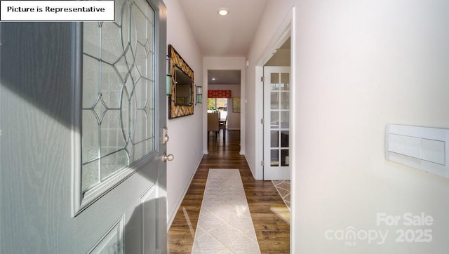 119 Rustling Waters Dr, Mooresville, NC 28117 - corridor featuring wood finished floors and recessed lighting