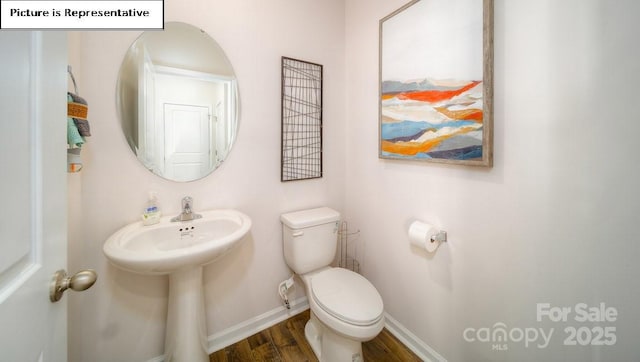 119 Rustling Waters Dr, Mooresville, NC 28117 - bathroom with toilet and wood finished floors