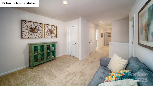 119 Rustling Waters Dr, Mooresville, NC 28117 - sitting room featuring carpet flooring and recessed lighting