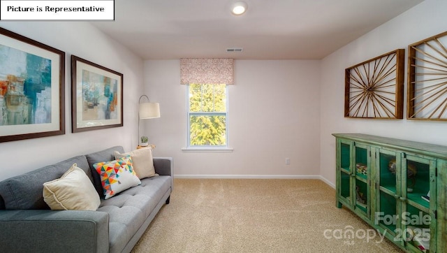 119 Rustling Waters Dr, Mooresville, NC 28117 - living room featuring light carpet and recessed lighting