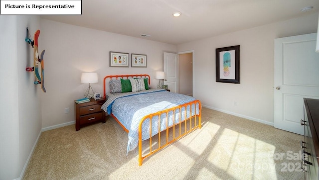 119 Rustling Waters Dr, Mooresville, NC 28117 - bedroom featuring carpet flooring and recessed lighting