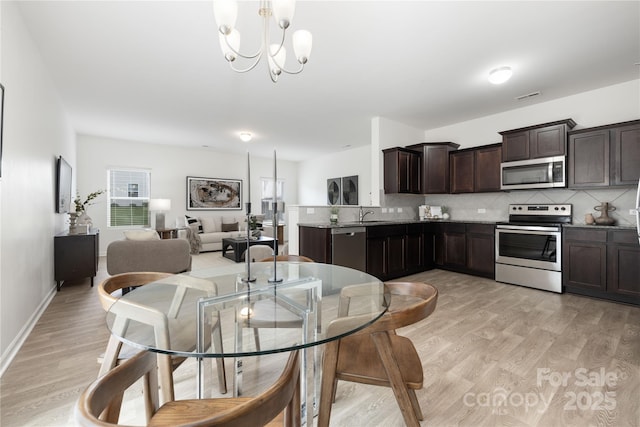 12548 Gotland Rd Unit 327, Midland, NC 28107 - dining area featuring light wood-style flooring and a chandelier