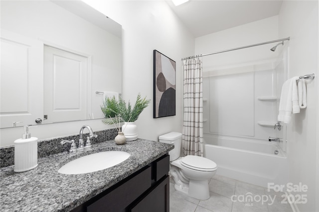 12548 Gotland Rd Unit 327, Midland, NC 28107 - bathroom featuring vanity, shower / bathtub combination with curtain, and tile patterned floors