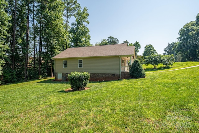 110 Leeper Ave, Belmont, NC 28012 - view of home's exterior featuring crawl space and a lawn
