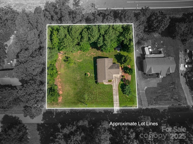 110 Leeper Ave, Belmont, NC 28012 - view from above of property with property parcel outlined