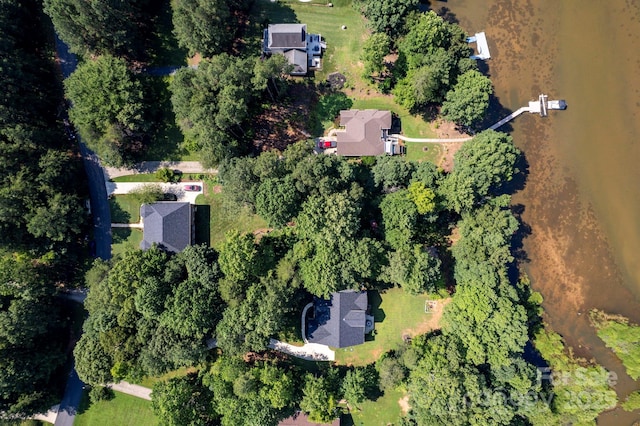3595 Lake Bluff Dr, Sherrills Ford, NC 28673 - aerial overview of property's location with a tree filled landscape