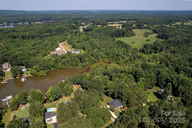 3595 Lake Bluff Dr, Sherrills Ford, NC 28673 - aerial view of property's location featuring a forest and a nearby body of water