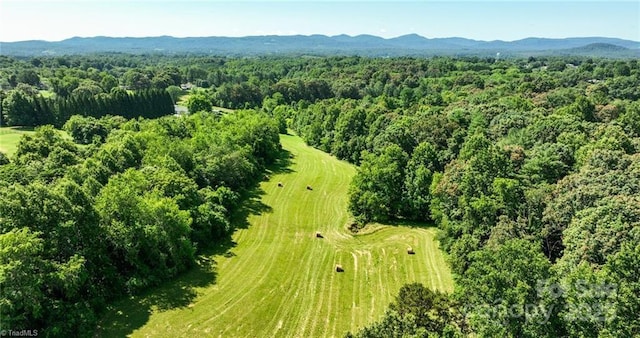 820 Suncrest Orchard Rd, North Wilkesboro, NC 28659 - drone / aerial view of a forest and a mountain backdrop