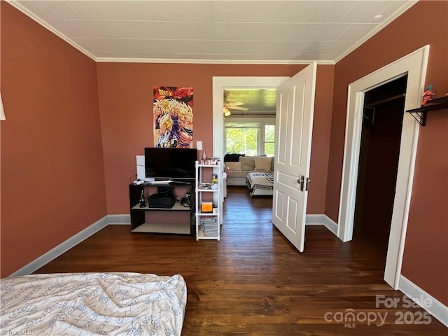 820 Suncrest Orchard Rd, North Wilkesboro, NC 28659 - bedroom featuring wood finished floors and crown molding