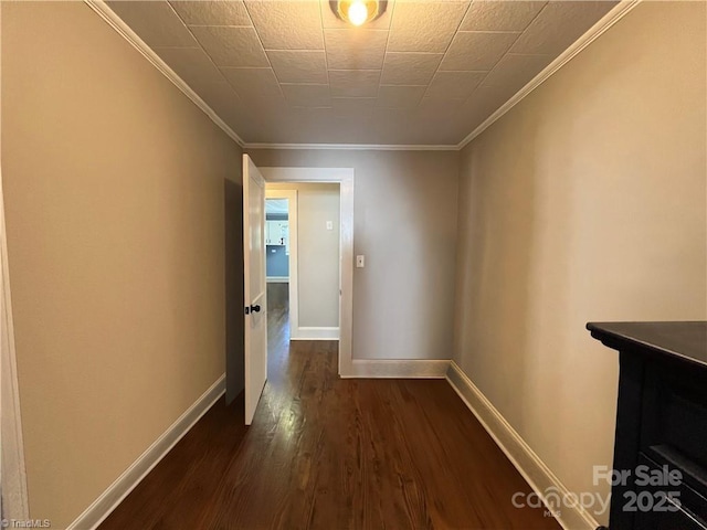 820 Suncrest Orchard Rd, North Wilkesboro, NC 28659 - empty room with dark wood-type flooring and crown molding