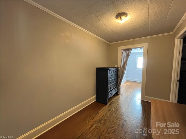 820 Suncrest Orchard Rd, North Wilkesboro, NC 28659 - spare room featuring dark wood-style flooring and ornamental molding