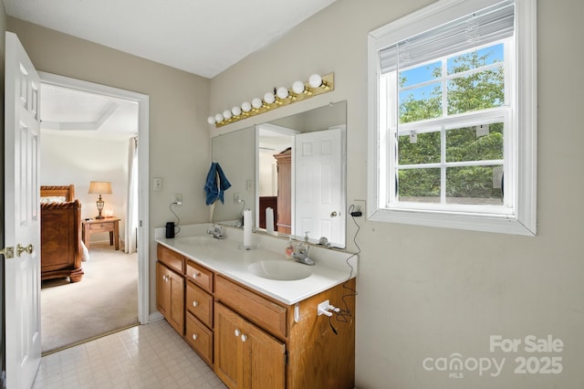 5172 Butner Dr, Hickory, NC 28602 - ensuite bathroom featuring double vanity and tile patterned floors