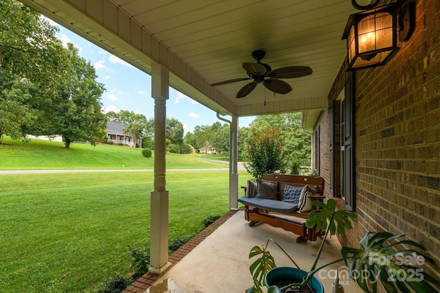 5172 Butner Dr, Hickory, NC 28602 - view of patio / terrace with a ceiling fan