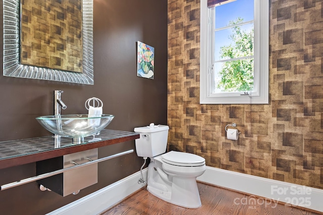 114 Thurstons Way, Mooresville, NC 28117 - bathroom with a sink and wood finished floors