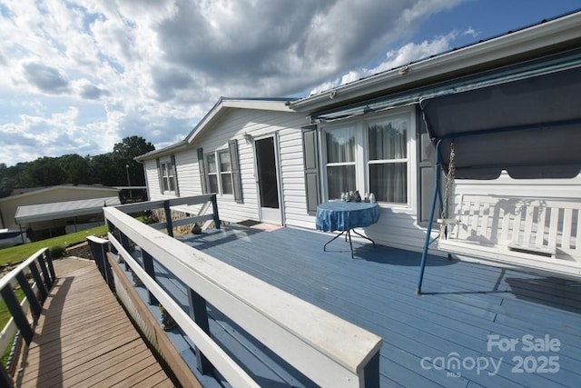 4854 Elk Ct, Morganton, NC 28655 - view of wooden terrace