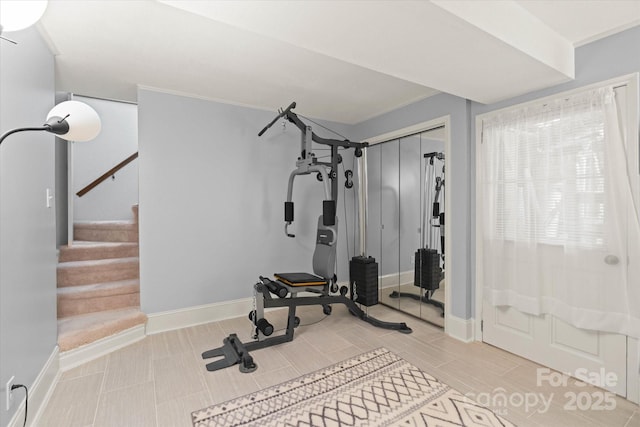 747 9th St NW, Hickory, NC 28601 - exercise room featuring baseboards