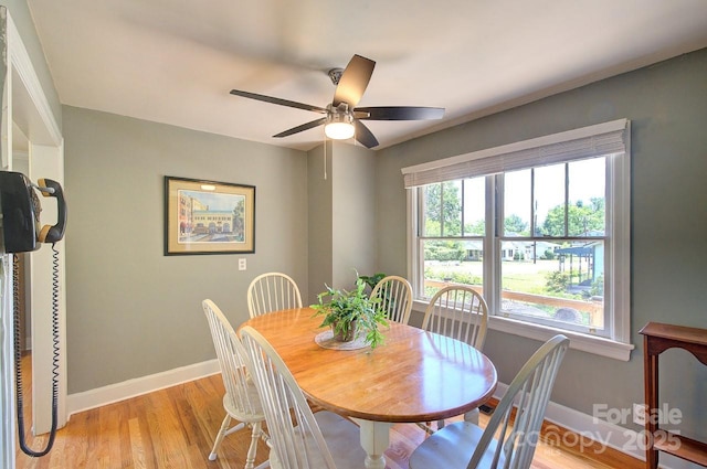 207 Buncombe St, Hendersonville, NC 28739 - dining area with light wood finished floors and a ceiling fan