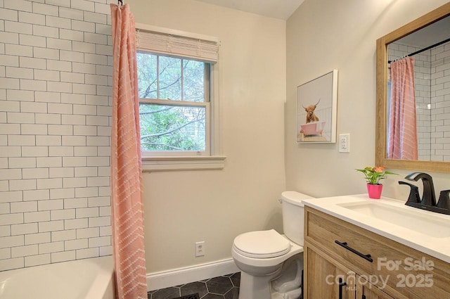 207 Buncombe St, Hendersonville, NC 28739 - bathroom featuring vanity, tile patterned floors, and shower / bath combo