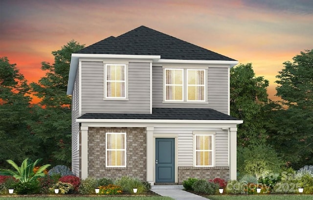 14024 Penbury Ln Unit 330, Charlotte, NC 28278 - view of front facade with a shingled roof