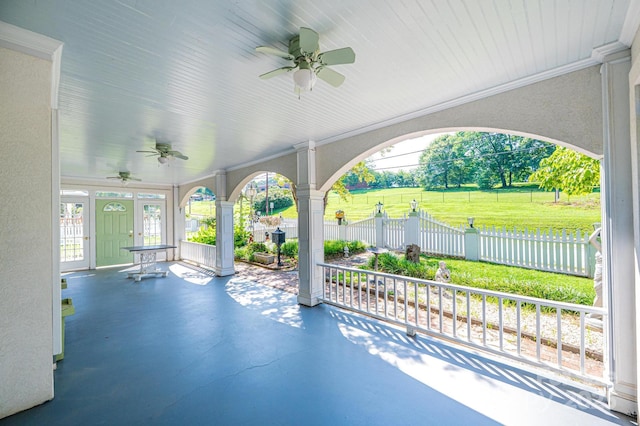 1010 College Ave SW, Lenoir, NC 28645 - view of patio featuring ceiling fan