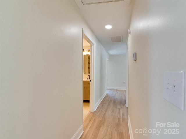 2414 Lane St, Kannapolis, NC 28083 - corridor featuring light wood-type flooring and baseboards