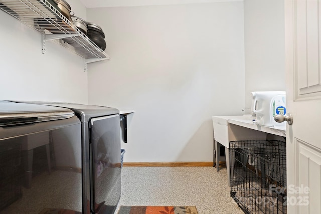 442 Blantyre Church Rd, Horse Shoe, NC 28742 - washroom featuring independent washer and dryer and baseboards