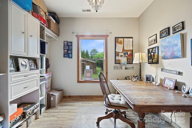 442 Blantyre Church Rd, Horse Shoe, NC 28742 - office area with light wood-type flooring and baseboards