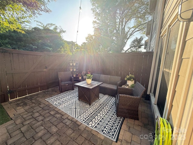 1013 Park W Dr Unit 5, Charlotte, NC 28209 - fenced backyard featuring a patio area and an outdoor hangout area