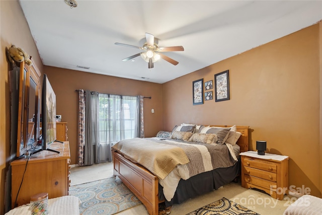 11440 Lamoille Ln, Charlotte, NC 28278 - bedroom featuring light carpet and ceiling fan