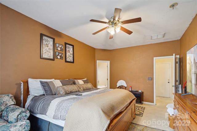 11440 Lamoille Ln, Charlotte, NC 28278 - bedroom with light colored carpet and a ceiling fan
