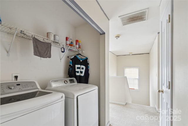 11440 Lamoille Ln, Charlotte, NC 28278 - laundry area with independent washer and dryer and carpet
