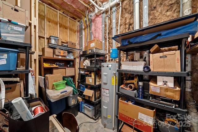 211 Summer St, Swannanoa, NC 28778 - storage room with water heater