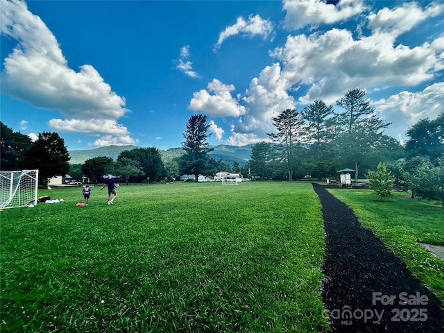 211 Summer St, Swannanoa, NC 28778 - view of yard featuring an area for soccer and a mountain view