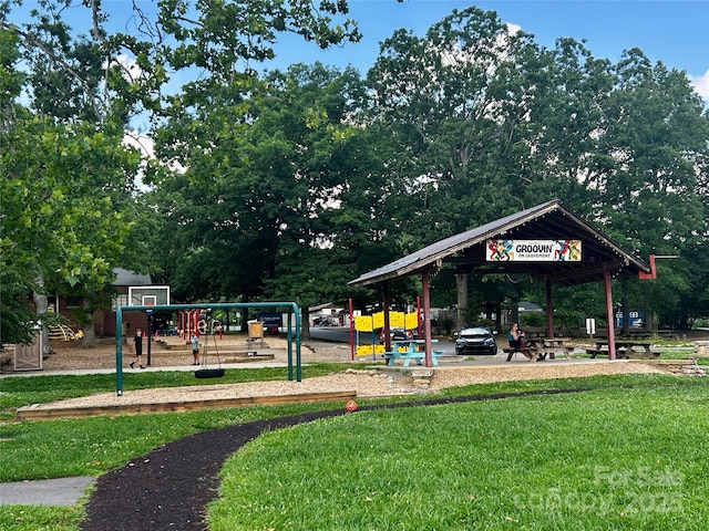 211 Summer St, Swannanoa, NC 28778 - view of home's community with a gazebo and a yard