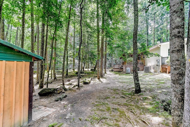 20 Jessica Ln, Barnardsville, NC 28709 - view of yard featuring a deck and a view of trees