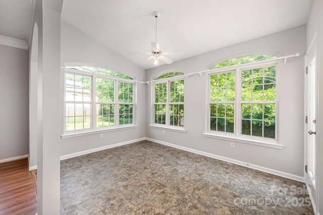 7731 Sedgebrook Dr E, Stanley, NC 28164 - unfurnished sunroom featuring french doors and lofted ceiling