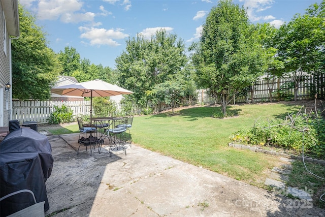 4732 Meadowfield Rd Unit L35, Charlotte, NC 28215 - fenced backyard with a patio area and outdoor dining area