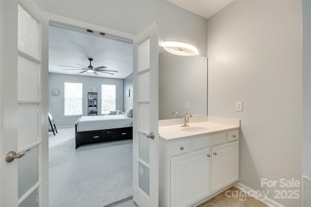 713 Torrey Pines Ln, Fort Mill, SC 29715 - ensuite bathroom featuring vanity and a ceiling fan