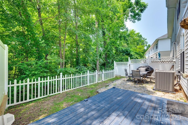 713 Torrey Pines Ln, Fort Mill, SC 29715 - deck featuring outdoor dining space and a fenced backyard