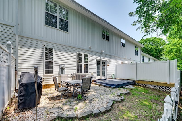 713 Torrey Pines Ln, Fort Mill, SC 29715 - back of property featuring a patio area, a deck, and french doors