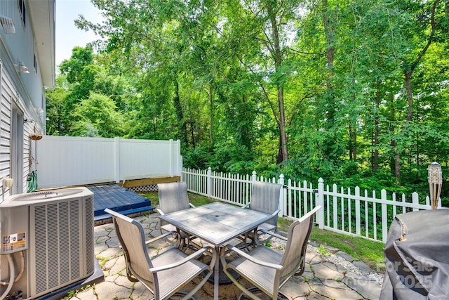 713 Torrey Pines Ln, Fort Mill, SC 29715 - wooden terrace with outdoor dining area, a patio, and area for grilling