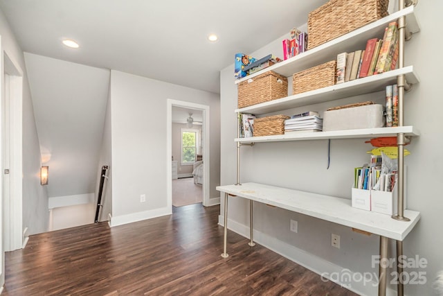 7805 Crooked Creek Church Rd, Monroe, NC 28110 - unfurnished office featuring wood finished floors and recessed lighting