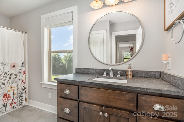7805 Crooked Creek Church Rd, Monroe, NC 28110 - bathroom featuring vanity and baseboards