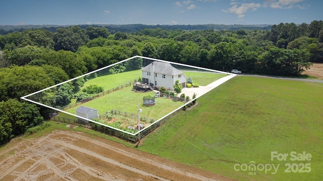 7805 Crooked Creek Church Rd, Monroe, NC 28110 - view of rural area with property boundaries highlighted and agricultural land