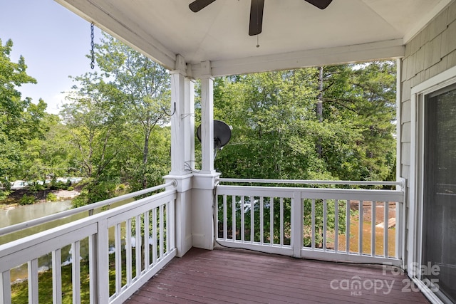 795 Peninsula Dr, Davidson, NC 28036 - deck with a ceiling fan